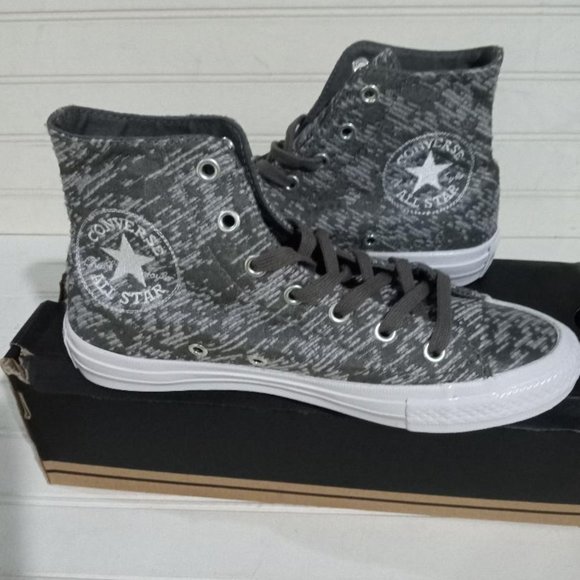 NEW CONVERSE CHUCK TAYLOR All STAR 553449C GEMMA HI TOP CHARCOAL/DOLPHIN/EGRET - Picture 2 of 5